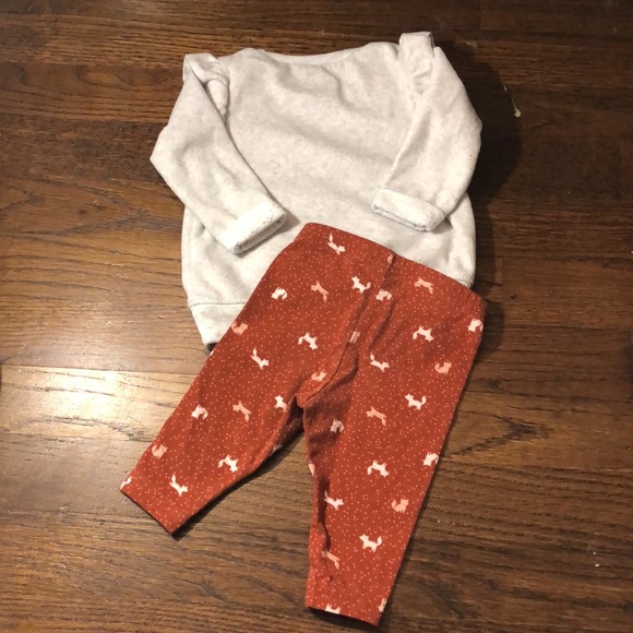 Child of Mine Baby Girl Top & Leggings 2pc Outfit - Picture 3 of 7
